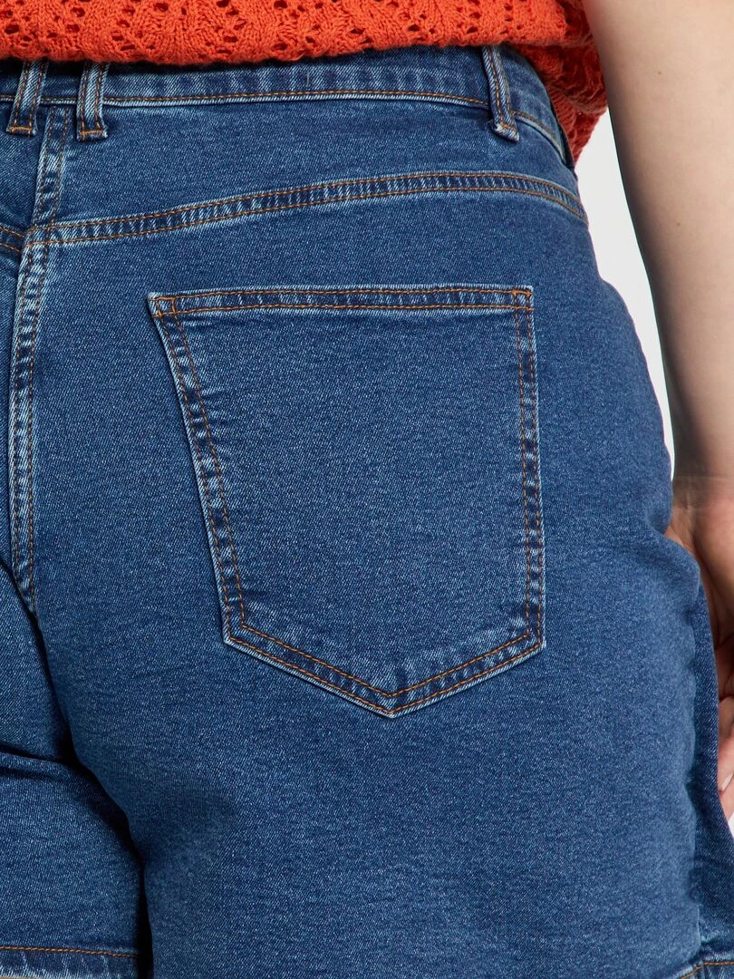 Jupe short en denim   Bleu