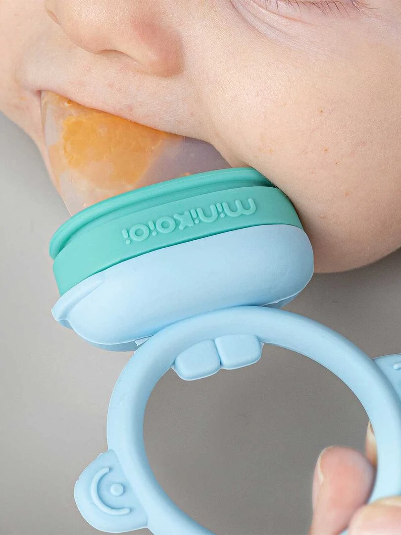 Grignoteur bébé en silicone  innovant   Marron caramel