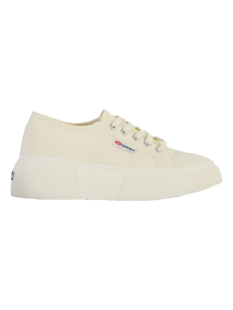Basket Basse à Lacets Superga Bubble Beige