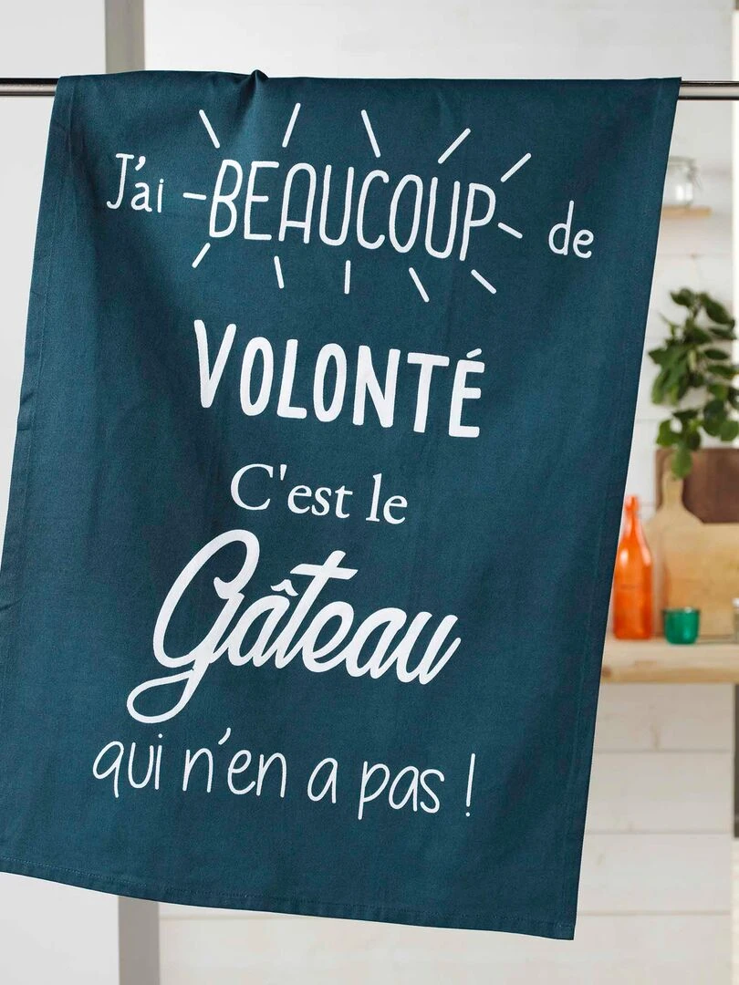 Torchon Gourmandises Bleu
