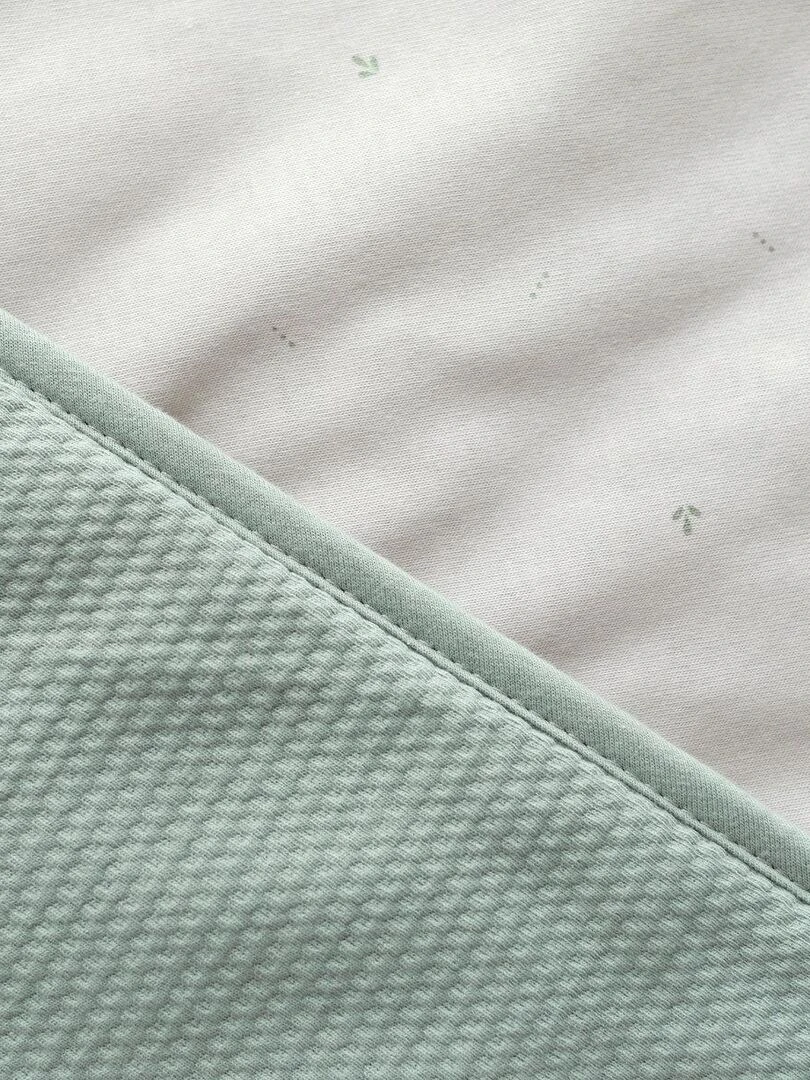 Bemini Tapis de parc et jeu Pady waffle et jersey bio   Vert sapin