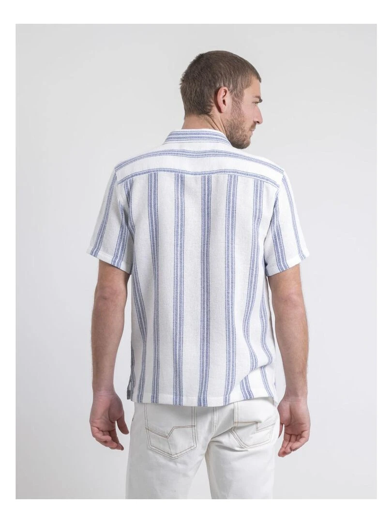 Chemise manches courtes motifs DOULITTLE Bleu