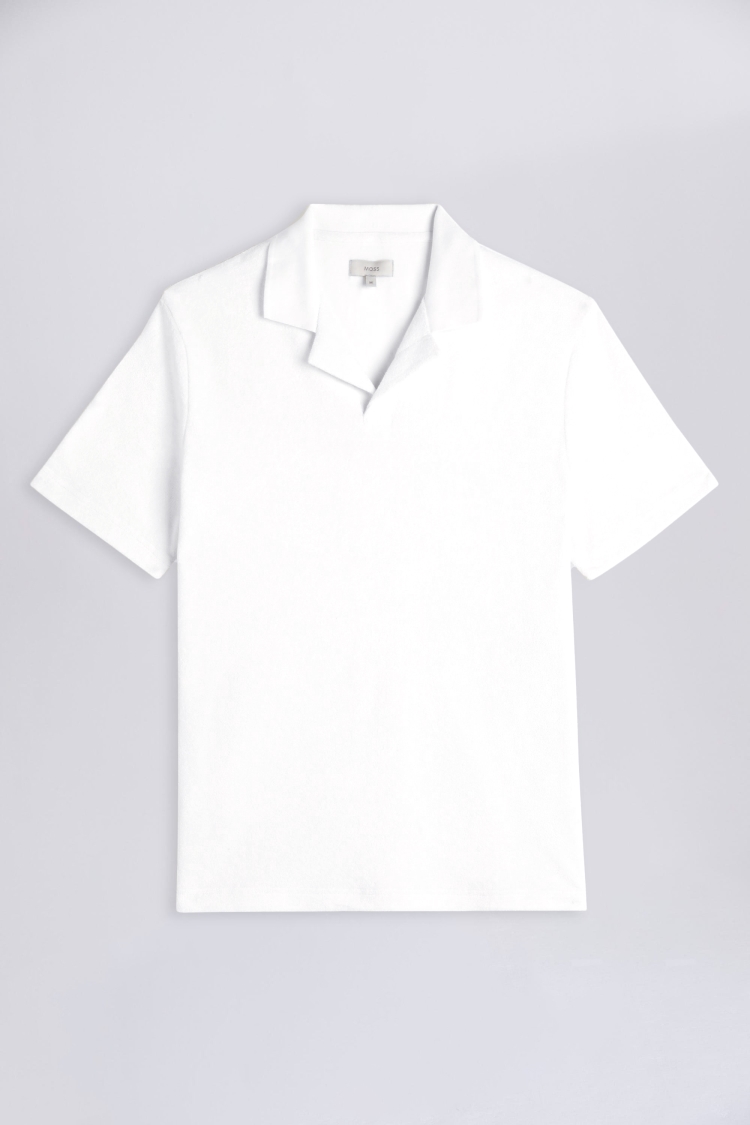 Ecru Terry Towelling Skipper Polo   Buy Online at Moss