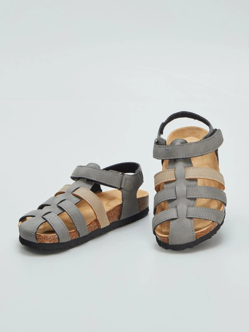 Sandales à plusieurs brides   Kaki