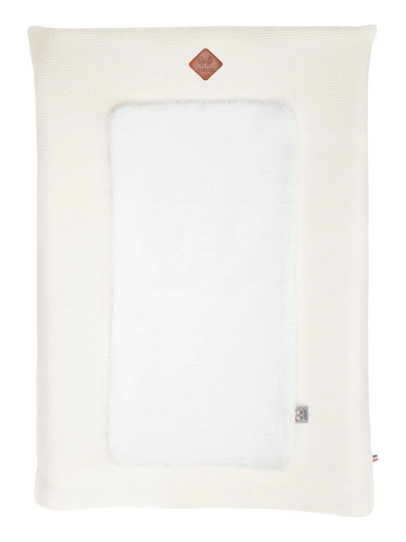 Housse de matelas à langer Nid d'abeille Ecru