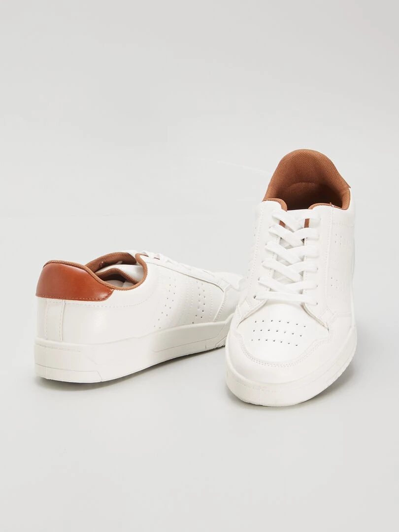 Baskets basses   Blanc/marron