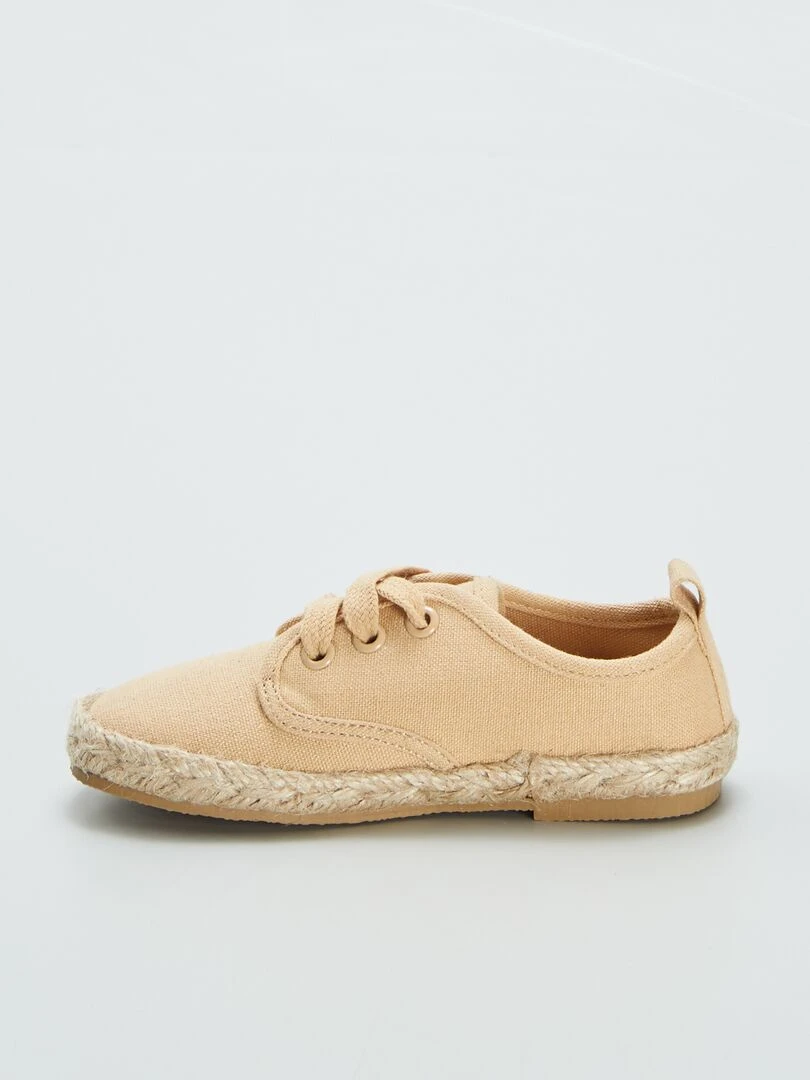 Baskets à lacets style espadrilles   Beige