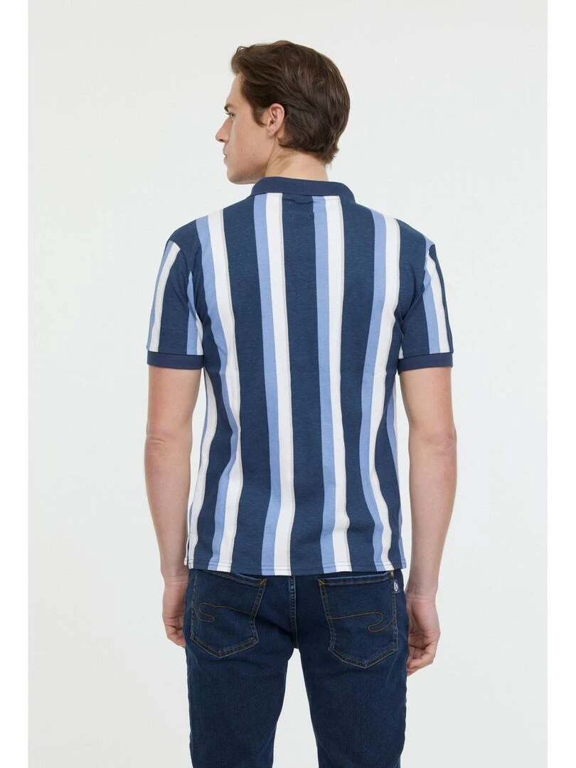 Lee Cooper   Polo manches courtes coton regular BALIN   Bleu foncé