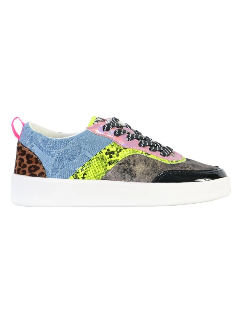Basket à Lacets Desigual Fancy Crazy Patch Multicolore