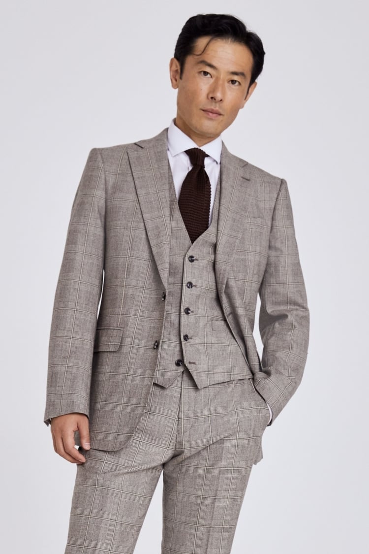 Regular Fit Grey Check Performance Jacket     Buy Online at Moss