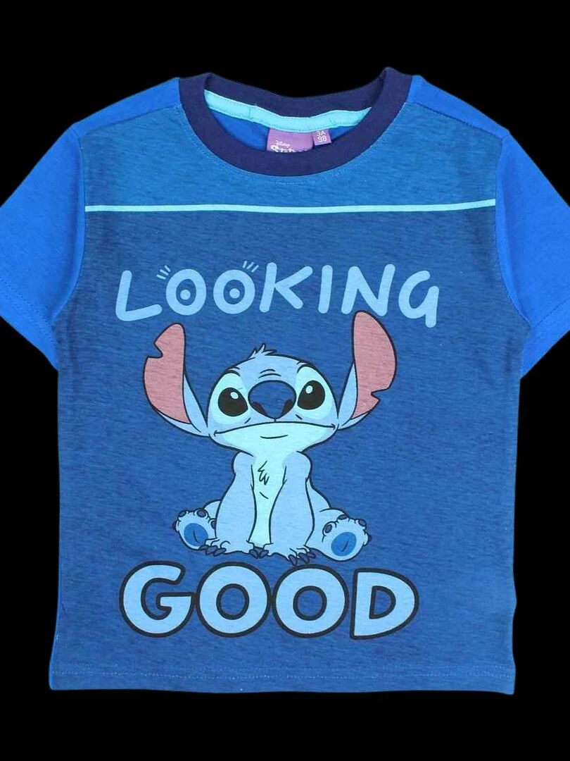 Disney Pyjama garçon imprimé Lilo Et Stitch en coton Bleu marine