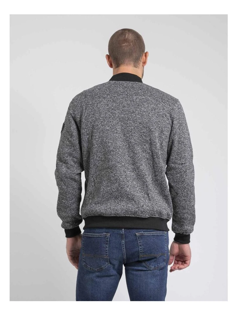 Sweat zippé col montant WALTAREK Gris