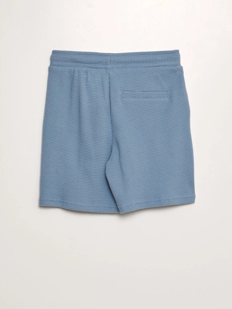 Short en nid d'abeilles Bleu gris