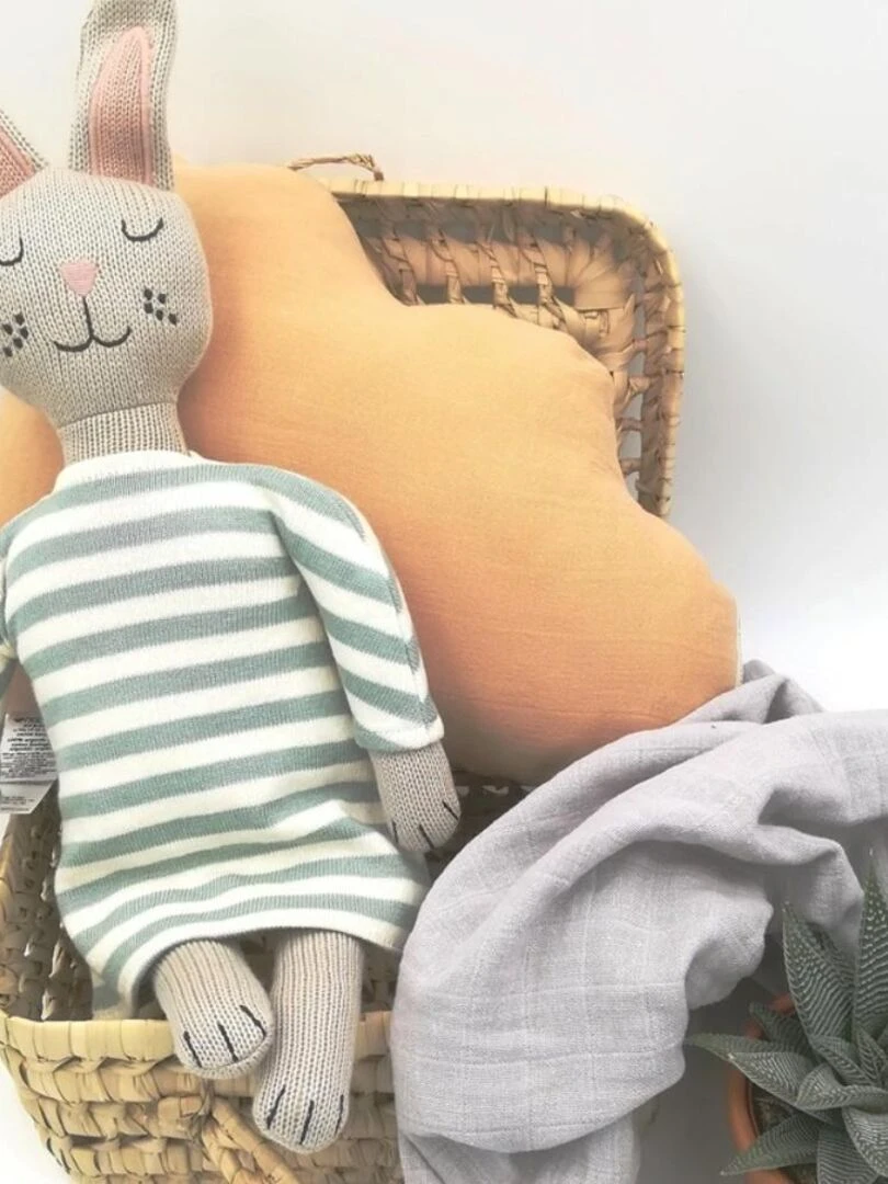 Grande Poupée Bunny en Coton Bio Beige
