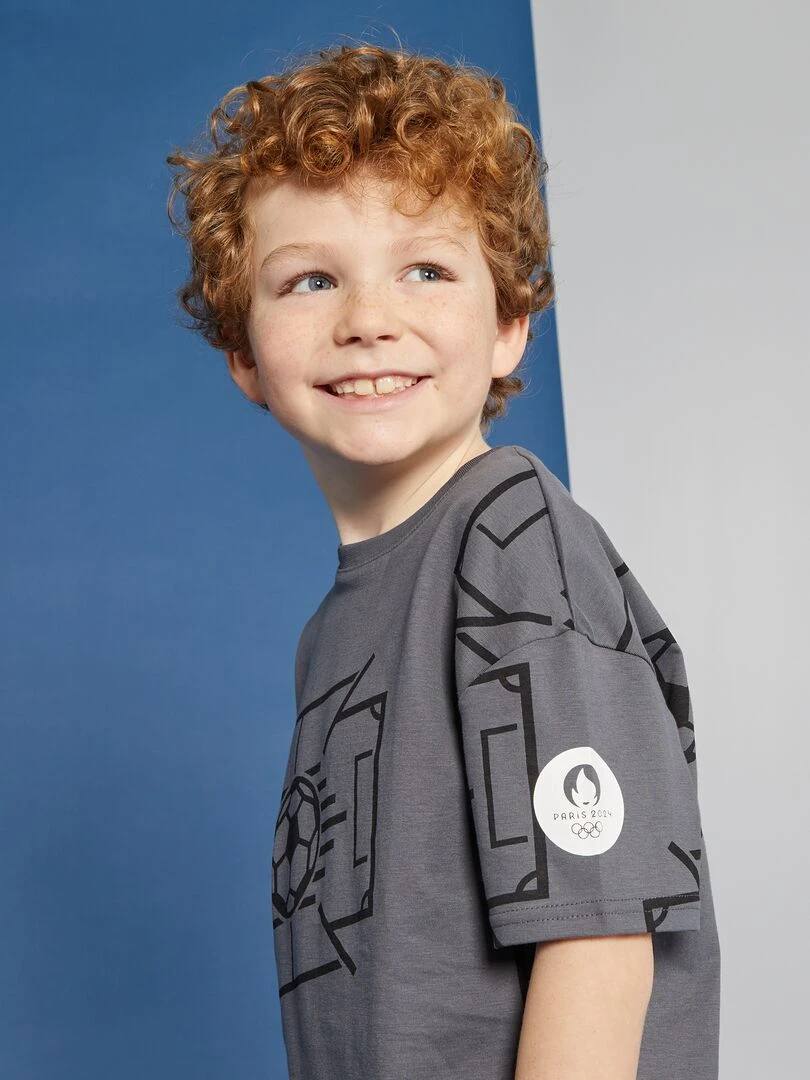 T shirt large en coton Paris 2024 BLANC