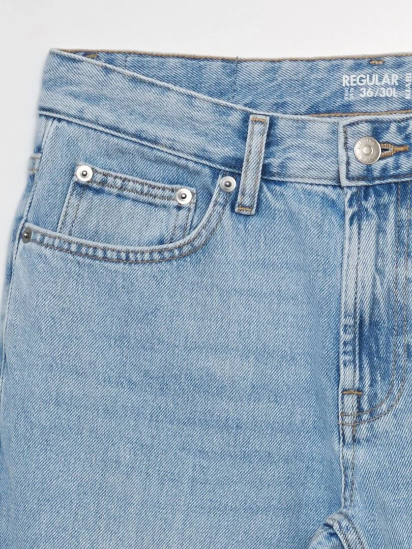 Jean droit à 5 poches   L30   Bleu