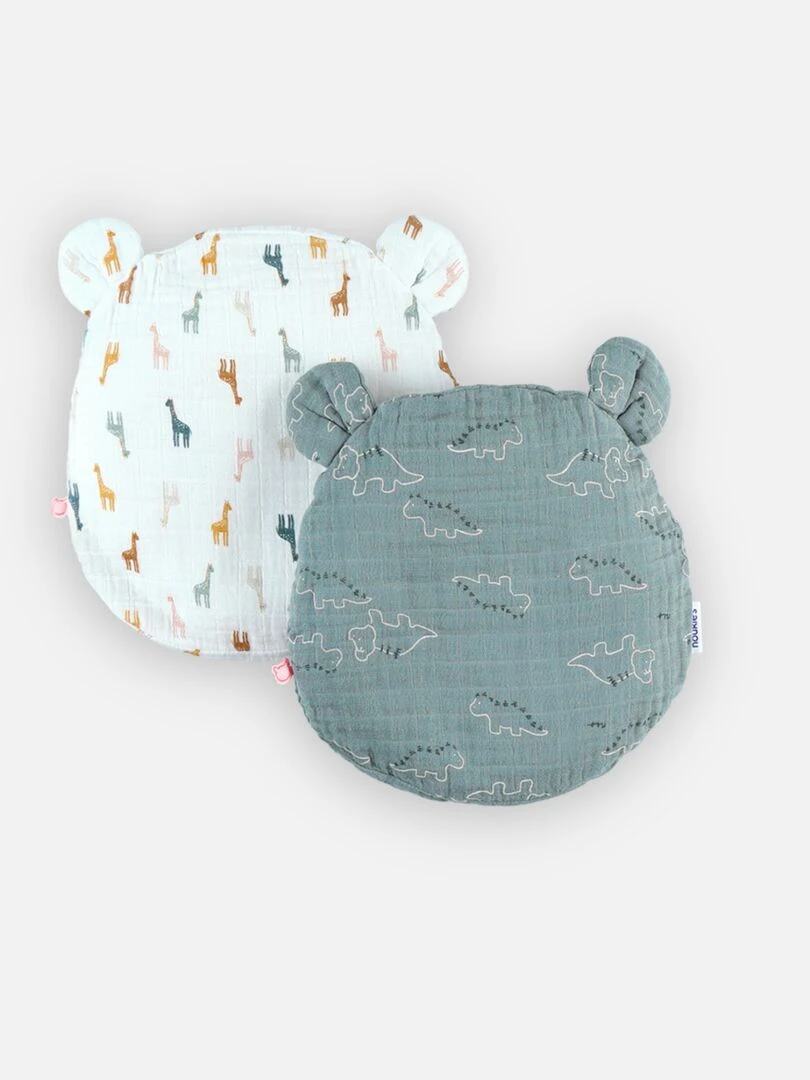 Set coussin ergonomique + 2 housses et Bleu