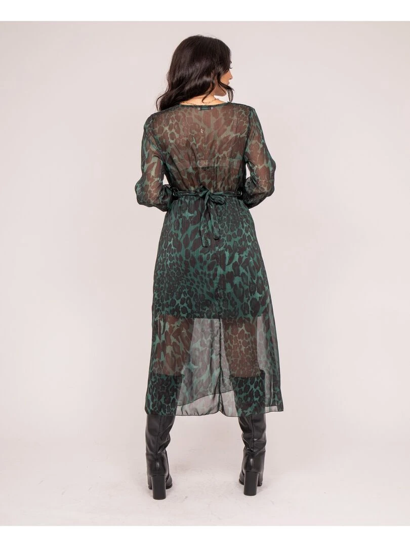 Robe longue motifs IBOST Vert
