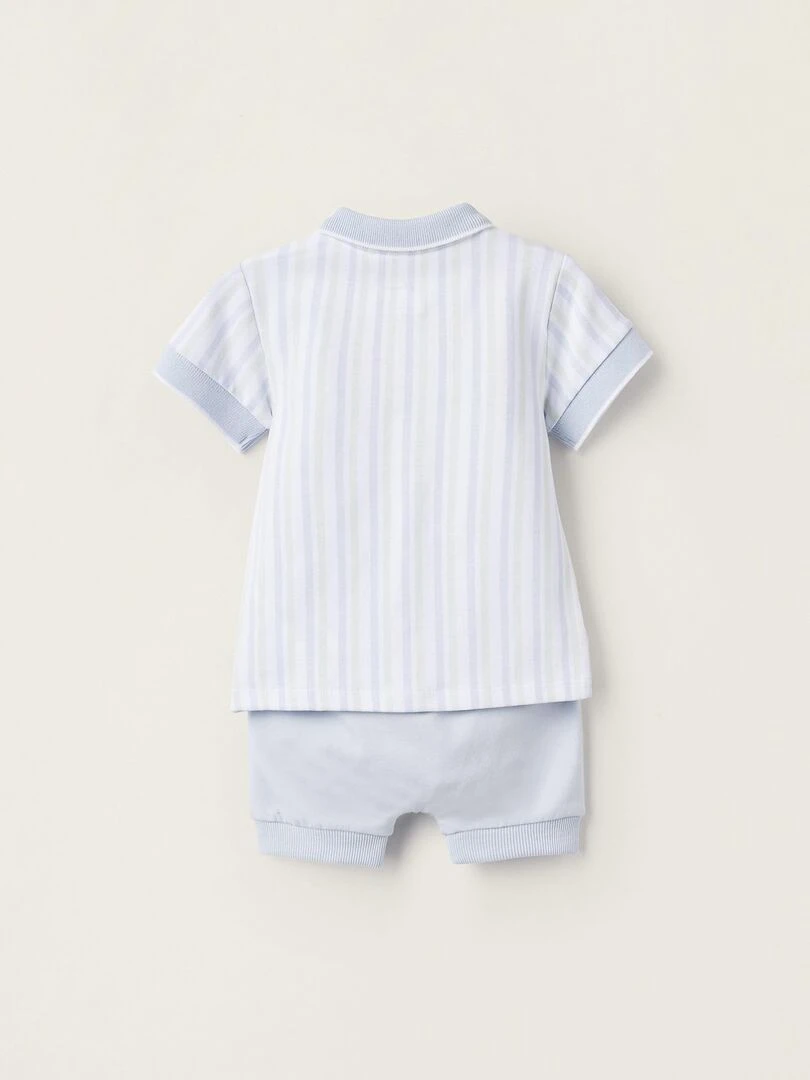 Pyjama de 2 Pièces en Coton pour Nouveau Né Blanc