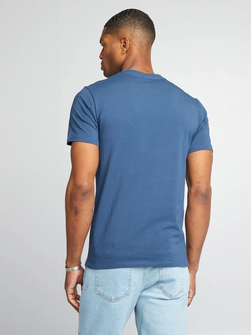 Tee shirt uni   Muscle fit   Bleu marine