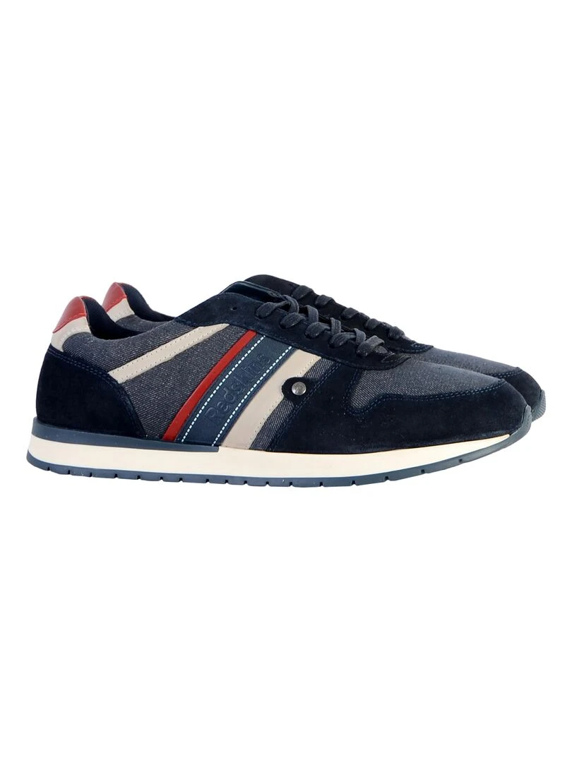 Basket Cuir Redskins Veridic   Bleu