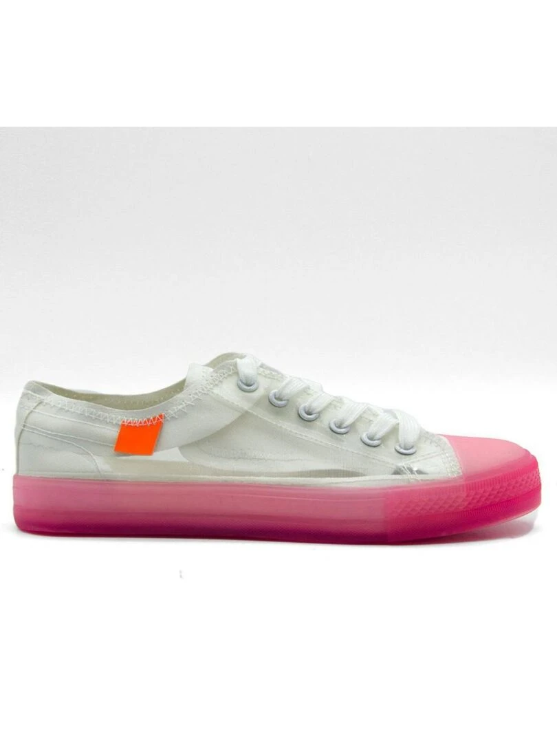 Baskets basses transparentes Kebello Rose