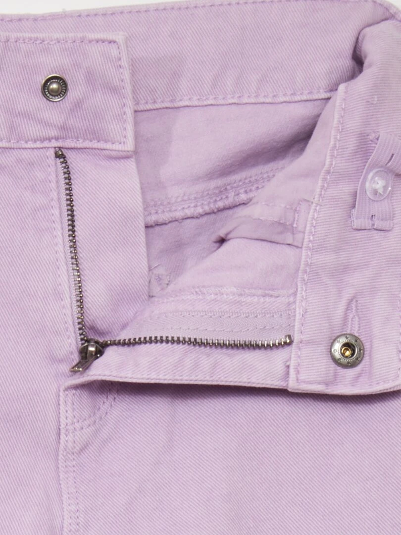 Jean wide leg à taille haute   Violet