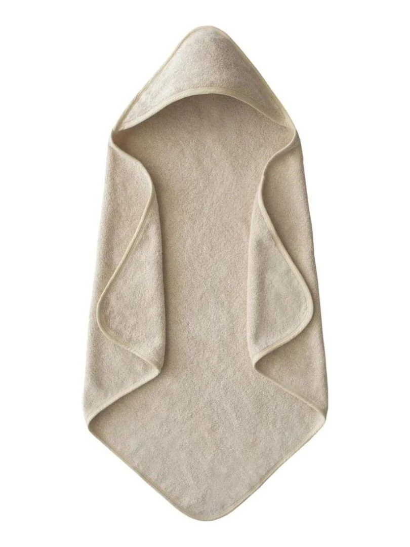 Cape de bain en coton bio Fog Ecru
