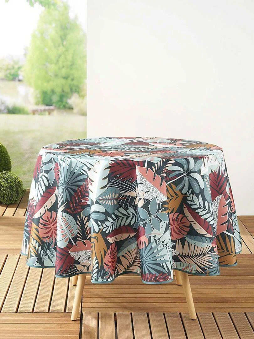Nappe ronde Jacala   Bleu