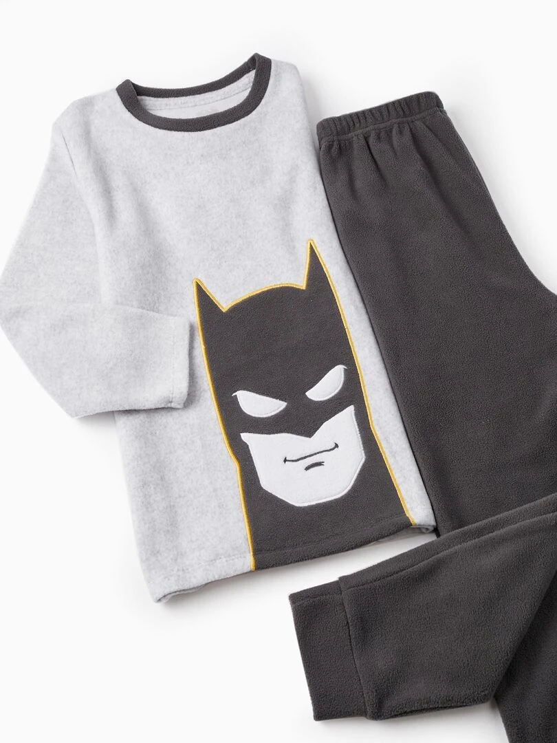 Pyjama en polaire pour garçon 'Batman' manches longues  WARNER BATMAN   Gris