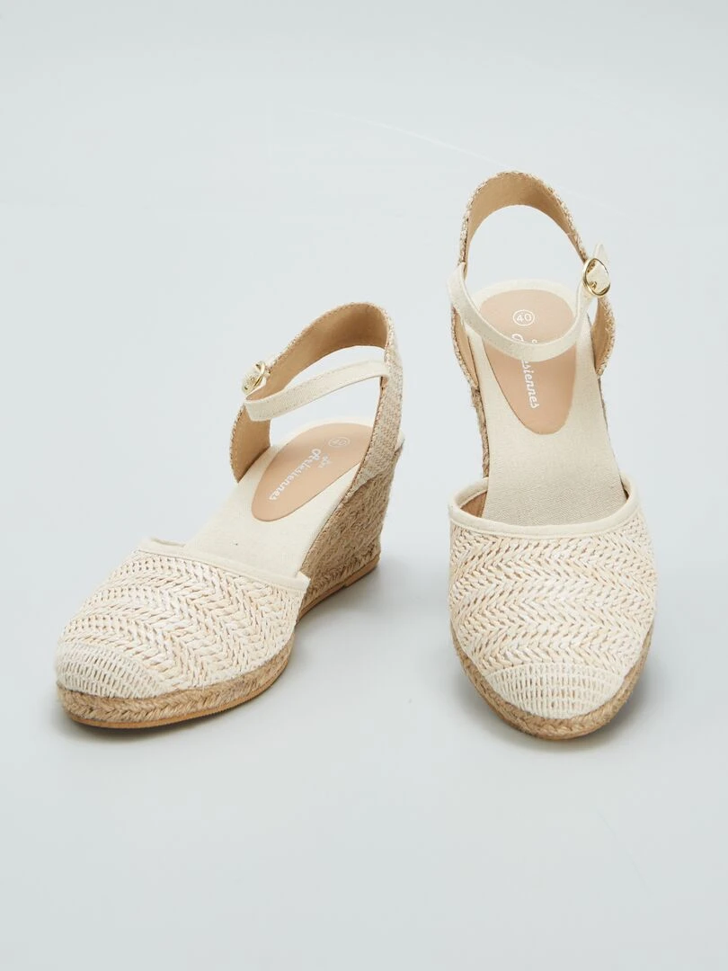 Sandales compensée   Beige