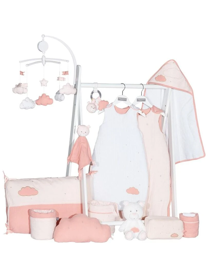 Coussin nuage en coton SAUTHON Rose
