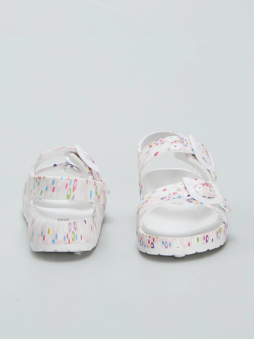 Sandales légères imprimées   Blanc