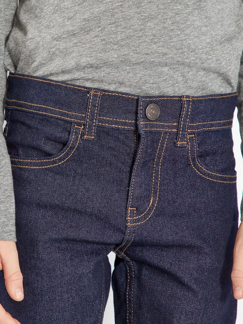 Jean skinny avec taille ajustable bleu foncé