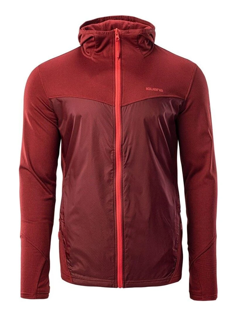 Iguana   Veste à capuche SCONE   Rouge foncé