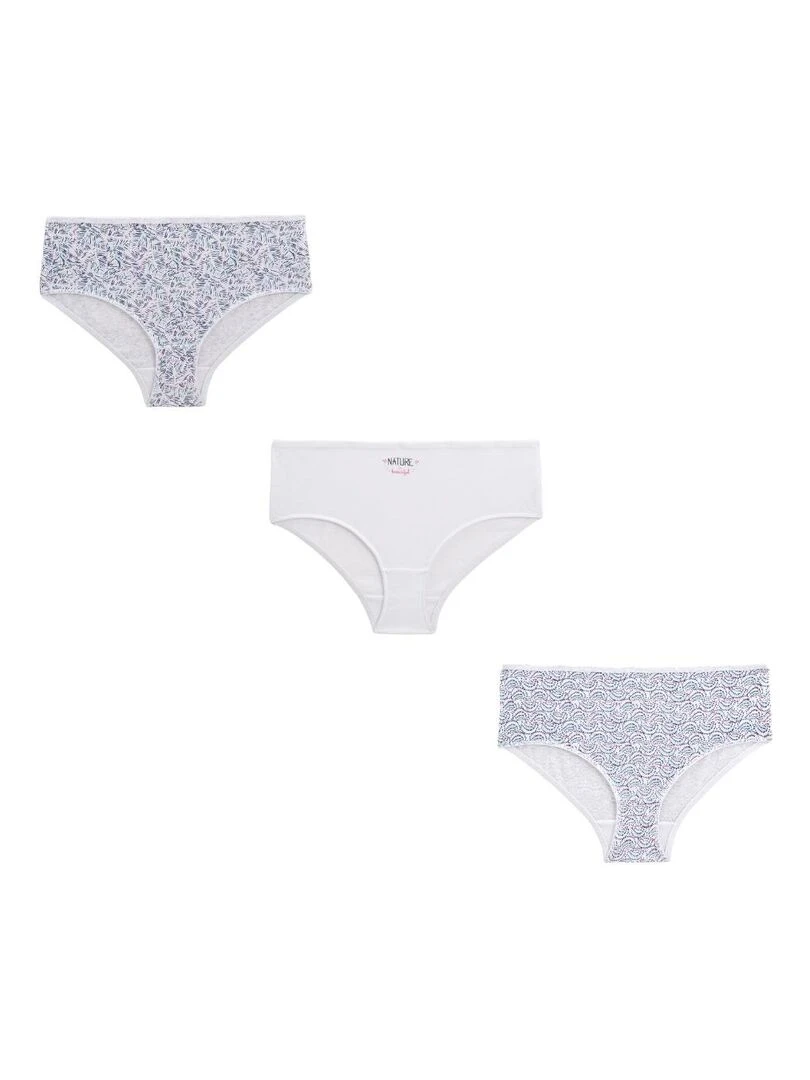 Lot de 3 culottes fille Valara Ecru