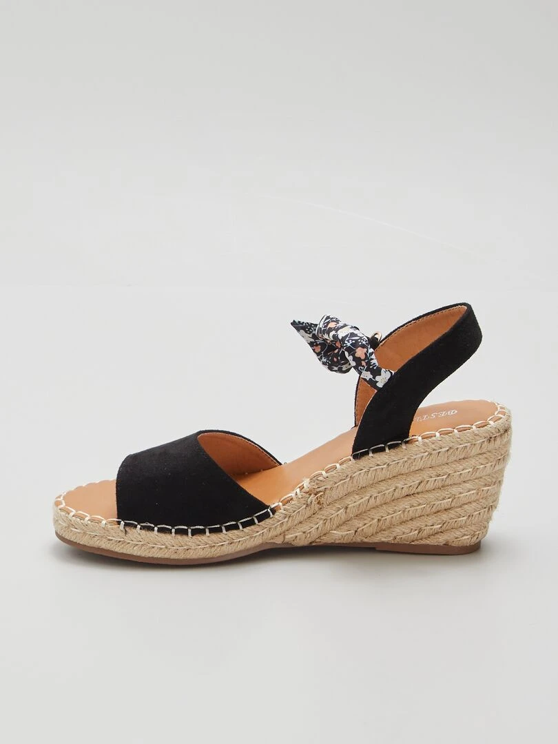 Sandales compensées   noir