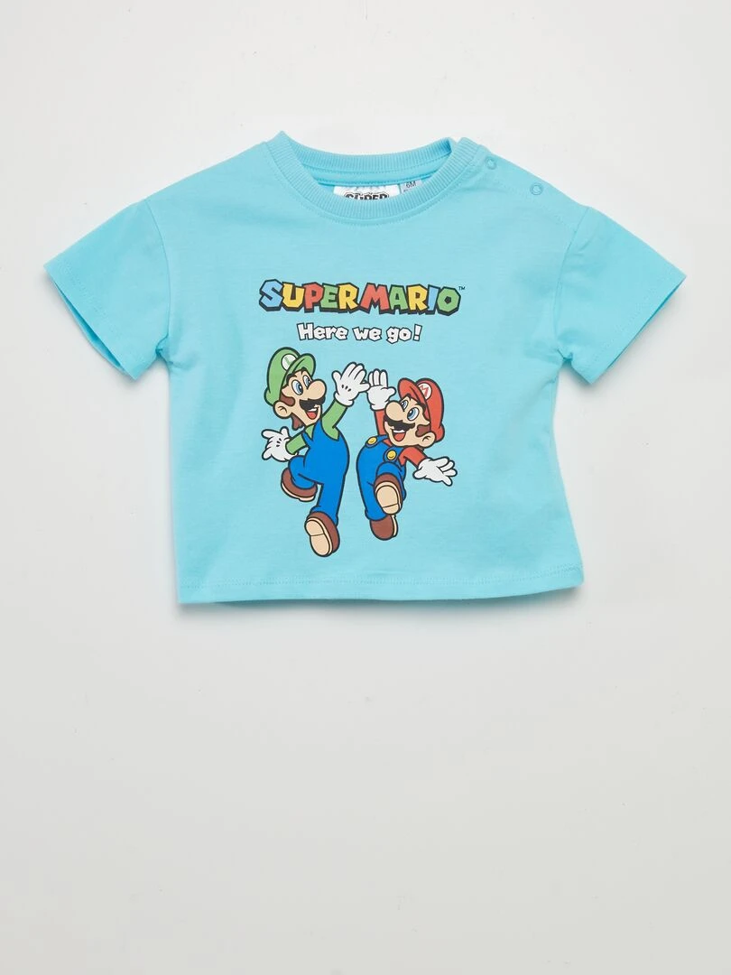 T shirt 'Mario' à manches courtes Bleu
