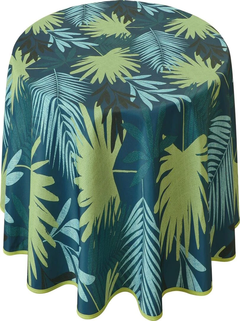 Nappe Anti taches Bali   Ovale 150 x 240 cm   Bleu Vert