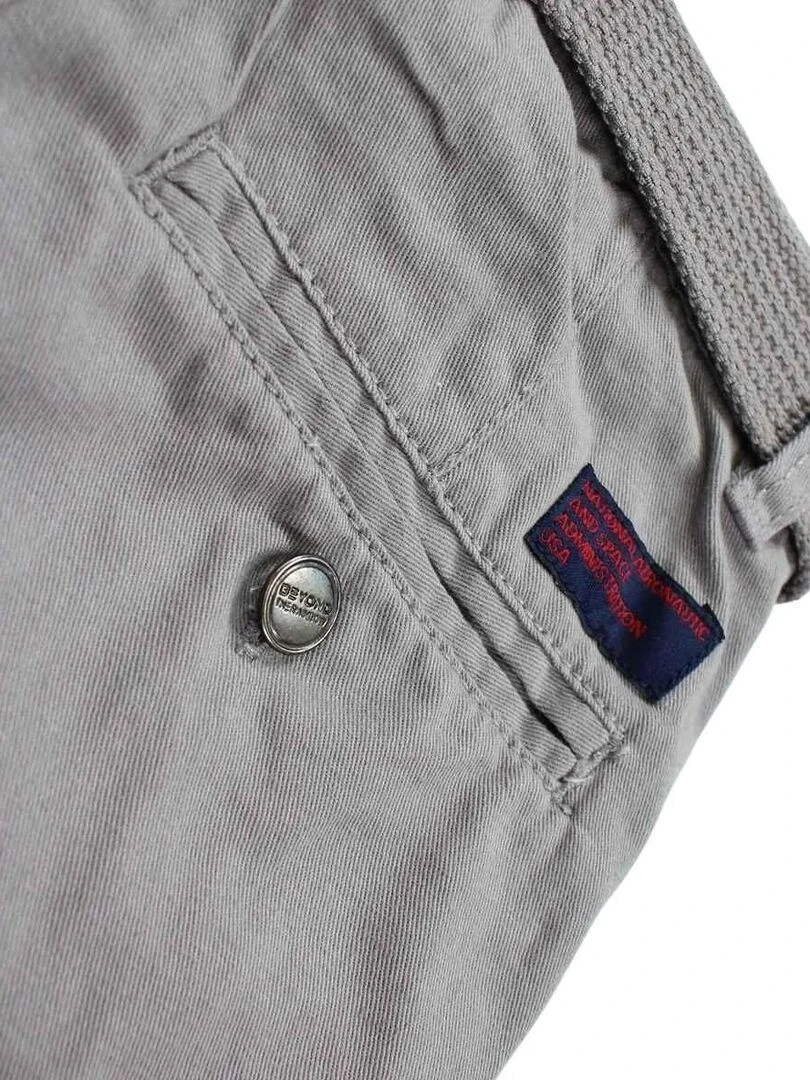Nasa   Bermuda garçon imprimé logo en coton   Gris