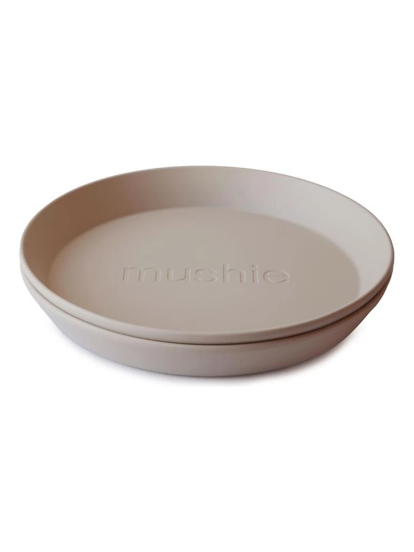Lot de 2 assiettes rondes Vanilla Ecru