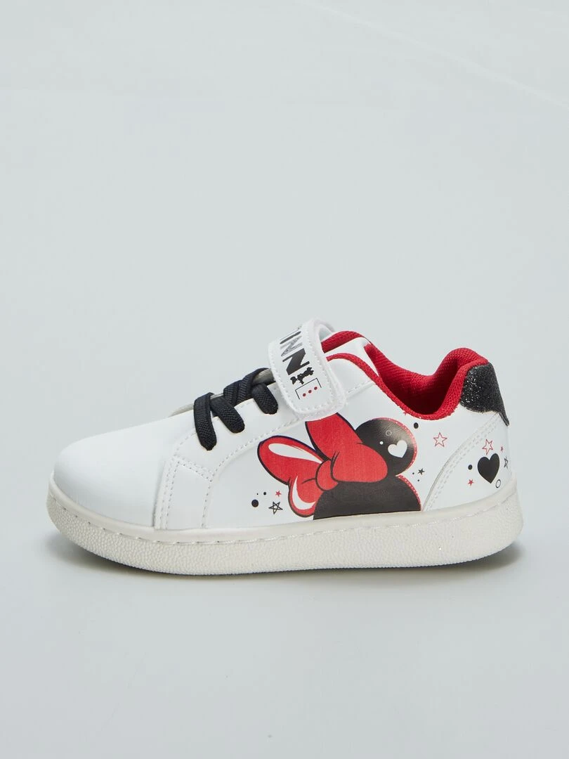 Baskets blanches 'Minnie' Blanc/rouge/noir