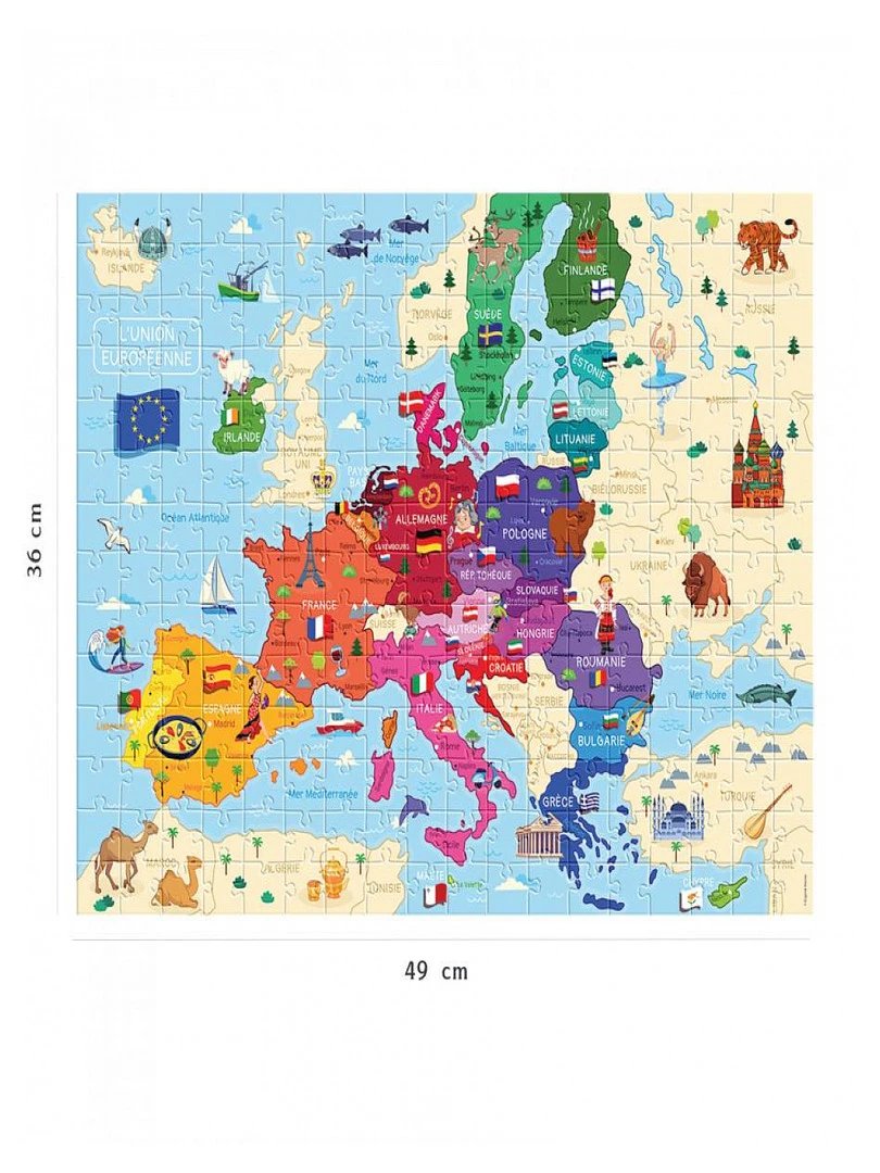Puzzle 250p Carte D'europe   N/A