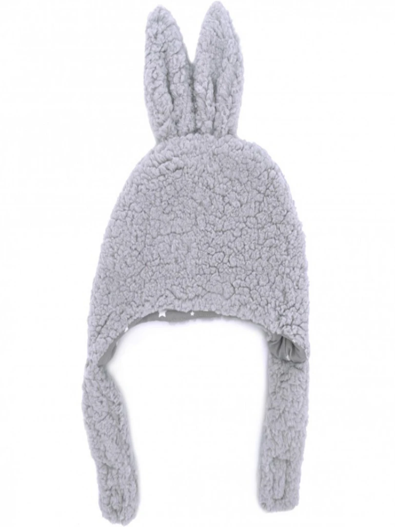 Bonnet Chapka Lapin En Sherpa Gris (0 6 Mois) Gris