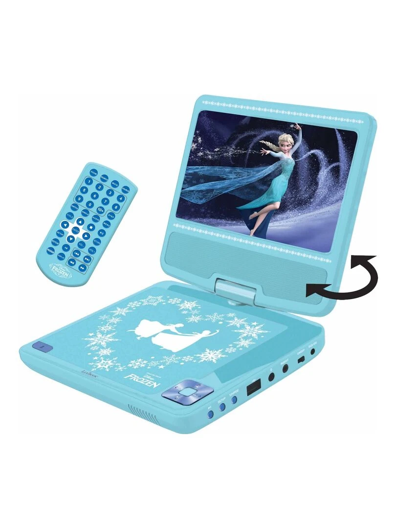 "lecteur Dvd Portable Avec Écran Rotatif 7""et Port Usb Écouteurs Reine Des Neiges" N/A