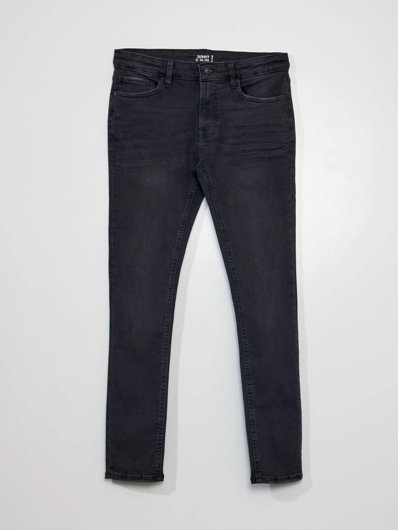 Jean skinny L30 Noir délavé