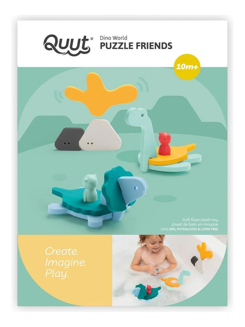 Puzzle de bain Dino World Bleu