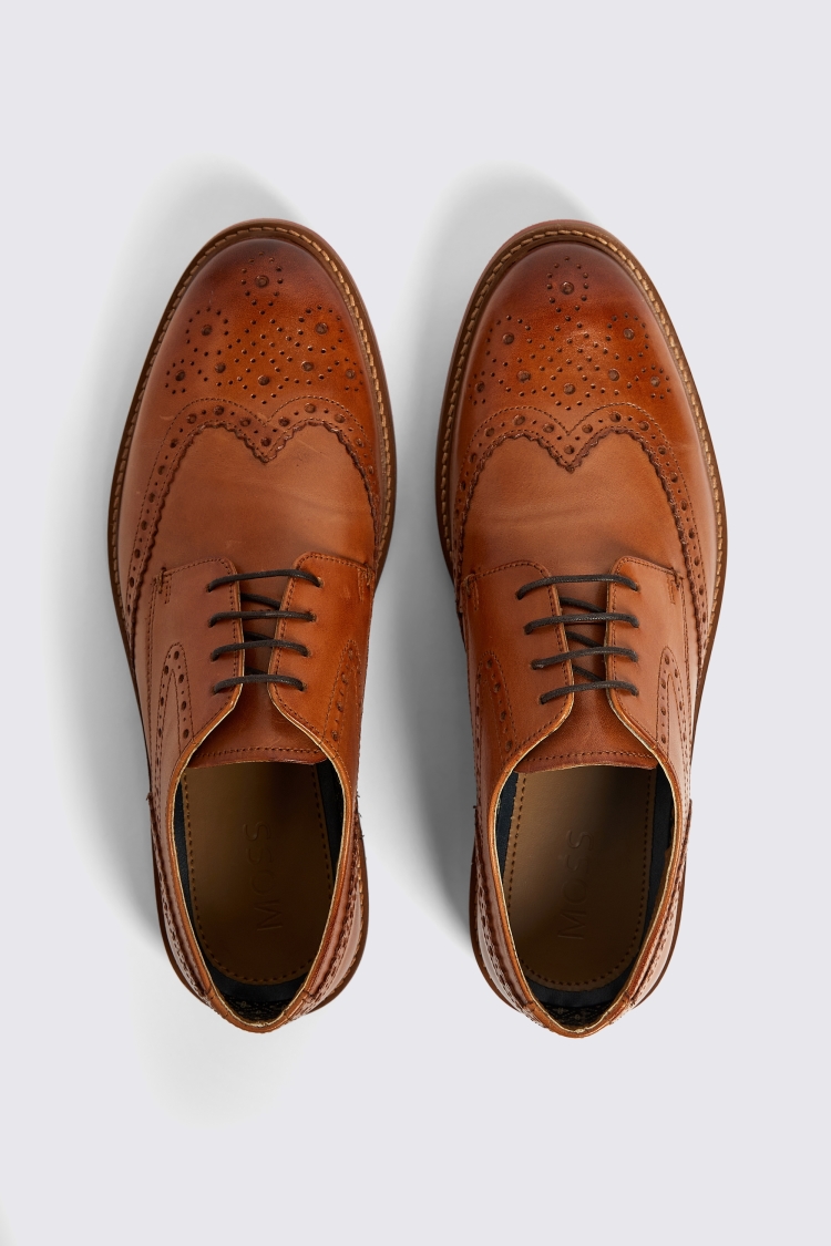 Bray Tan Lightweight Brogue Shoes Buy Online at Moss