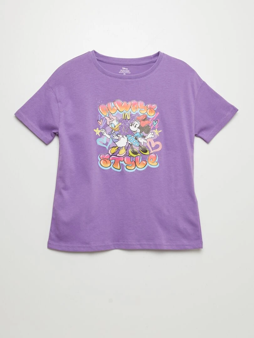 T shirt imprimé 'Minnie' Violet