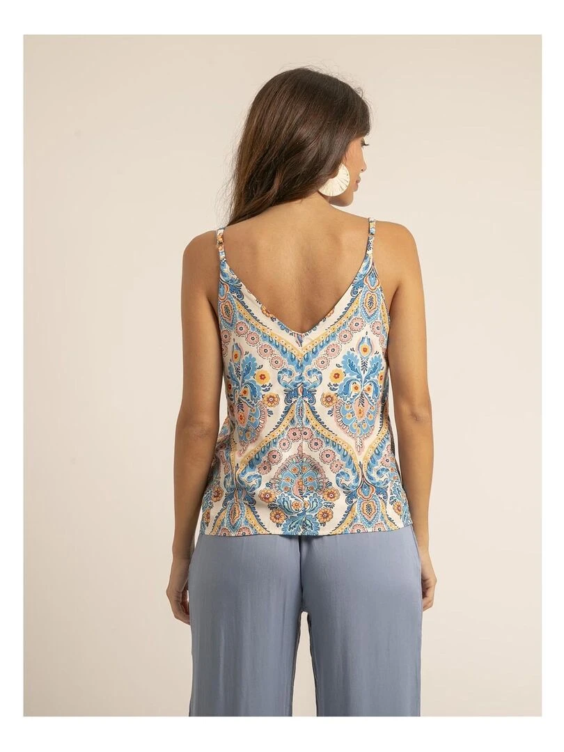 Caraco motifs FARIZA Bleu